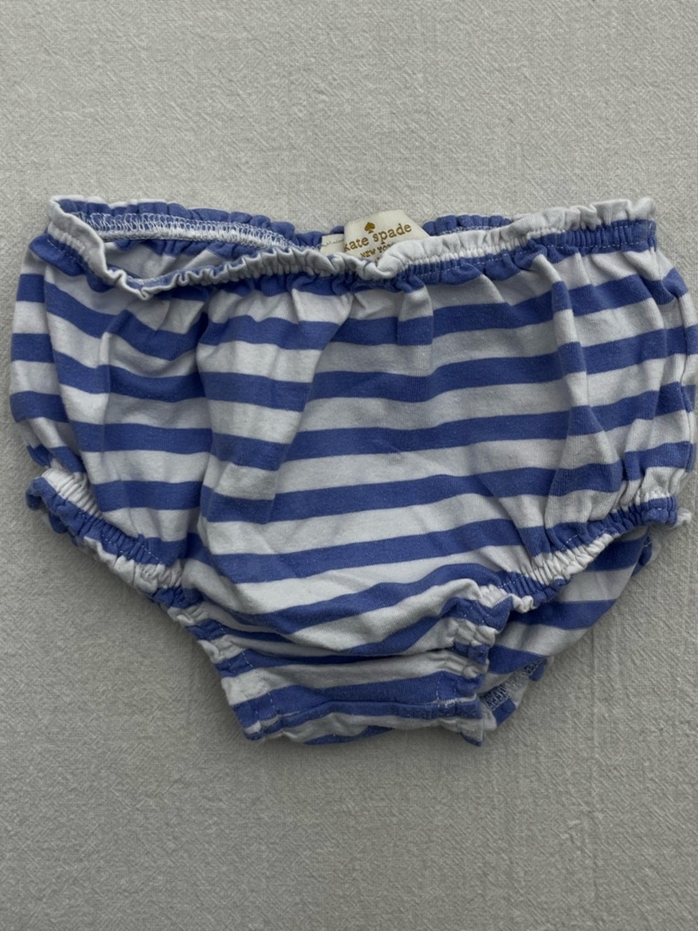 Kate Spade Toddler Blue White Stripe Bow Dress Skirt The Rules Girls Bloomers - Picture 6 of 8